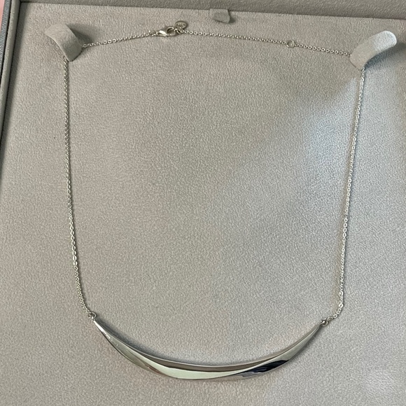 Kit Heath Sterling Silver Crescent Bar Necklace 925 - Picture 1 of 5
